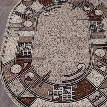 Ковер ALBINA 3 - BEIGE - Овал - коллекция GAVANA