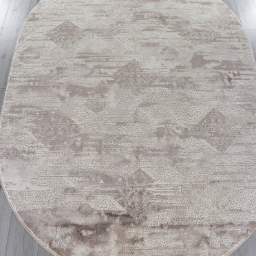 Ковер O2118 - 680 CREAM / BROWN - Овал - коллекция BRAND