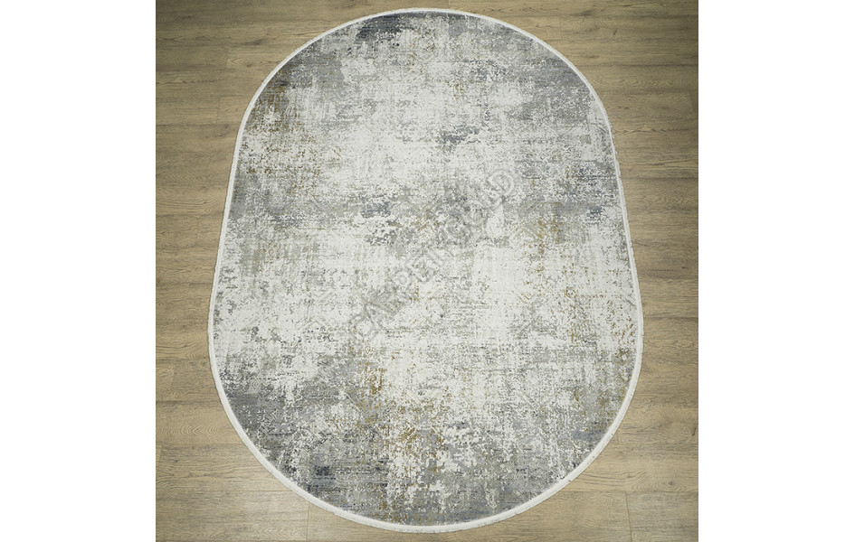 Ковер ДИЗАЙН DV001 ЦВЕТ C_DGRAY / CREAM овал