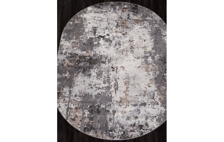 Ковер 3319 - GRAY-BEIGE - Овал - коллекция GRAFF