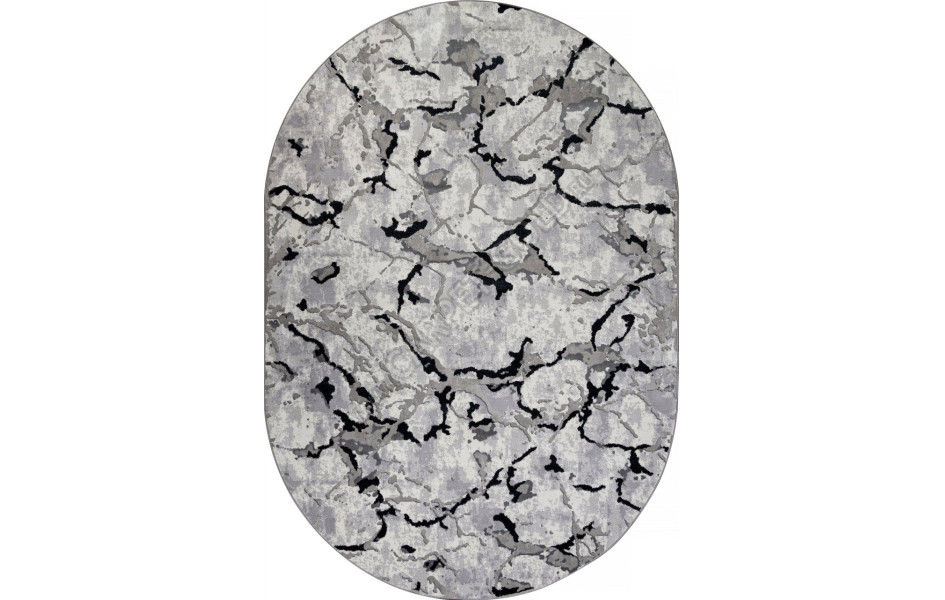 Ковер F289 - DARK GRAY - Овал - коллекция PALERMO