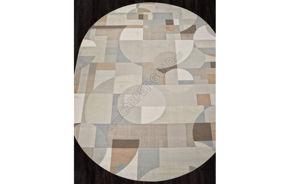 Ковер F409AF - BROWN / PUDRA - Овал - коллекция AFINA