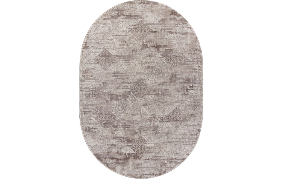 Ковер O2118 - 680 CREAM / BROWN - Овал - коллекция BRAND