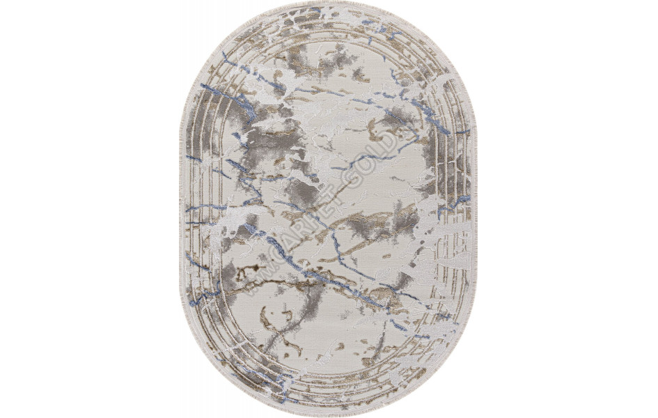 Ковер 27243A - GRY / BLUE - Овал - коллекция MOSSO